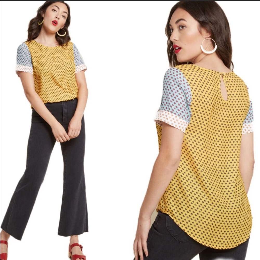 ModCloth Colorblock Fresh Daily top